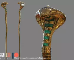 Aladdin 2019 - Jafar Cobra Staff 3D Print STL 3D print model