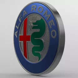 alfa romeo logo 3D model
