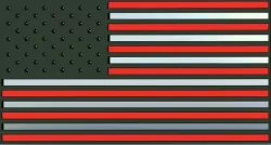 American Flag With Hollow White Stripes 3D model