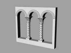 ancient columns and arches 3D model