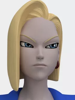 Android 18 Rigged Low-poly  3D model