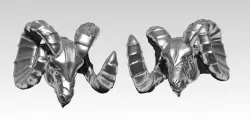 animal Ram head bust sculpture 3D print model