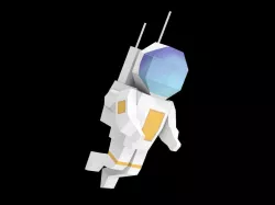 Astronaut Low-poly  3D model