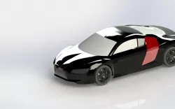 Audi R8 model on Solidworks 3D model