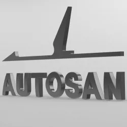 autosan logo 3 3D model