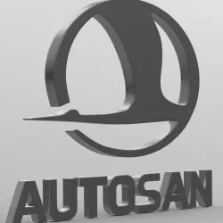 autosan logo 3D model