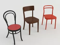Bar Cafeteria Chairs 2 3D model