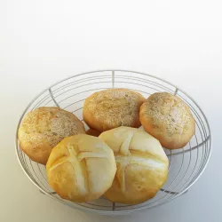 Basket bread 3D model