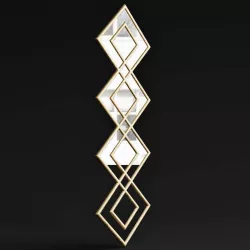 BASSETT - LOLA WALL MIRROR 3D model