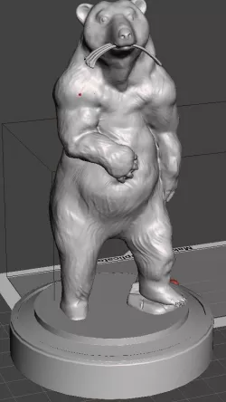 Bear standing 3D print model