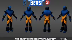 Beast 3d models HD X-MEN CHARACTERS Low-poly  3D model