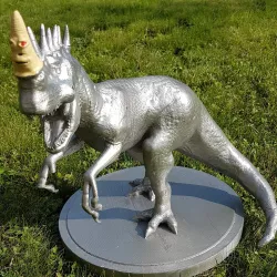 Beast with horns 3D print model