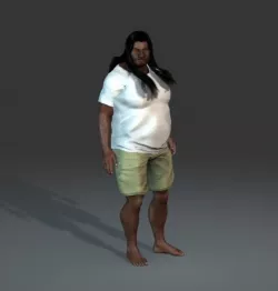 Black Fat Man 3D model