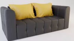 Black Sofa 3D model