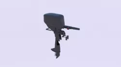 Boat Motor  Low-poly  3D model