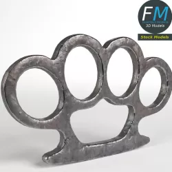 Brass Knuckles Low-poly  3D model