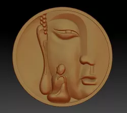 buddha face 3D print model