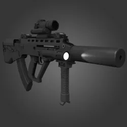 Bullpup Malyuk Low-poly  3D model