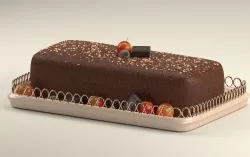 Cake with Berries 3D model