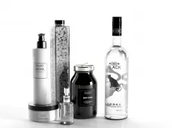 Caldo Cosmetics and Black Vodka 3D model
