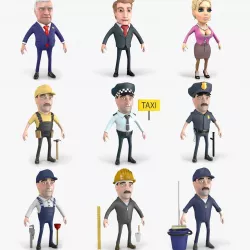 Cartoon Character Collection 3D model