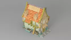 Cartoon house 3D model