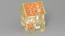Cartoon house 3D model