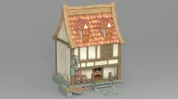 Cartoon house 3D model
