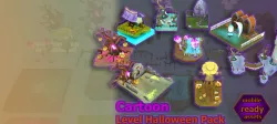 Cartoon Level Halloween Pack Low-poly  3D model