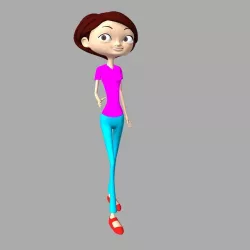 Cartoon Lisa 3D model