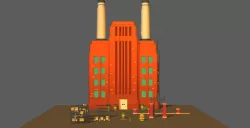 Cartoon Low-Poly Factory Area Pack Low-poly  3D model