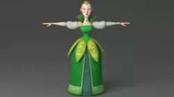 Cartoon princess  3D model