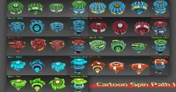 Cartoon Spin Low-poly  3D model