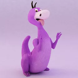  CARTOONIST DINOSAUR CHARACTER Low-poly  3D model
