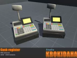 Cash register Low-poly  3D model