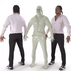 Casual Man APose Low-poly  3D model