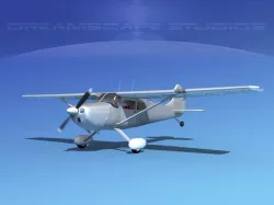 Cessna 170 Bare Metal 3D model
