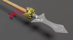 Chinese Spear  Low-poly  3D model