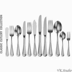 Classic Cutlery 12 Items Set 3D model