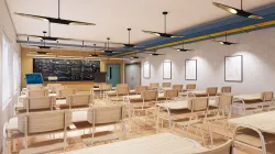 Classroom VR AR Game Ready Low-poly  3D model
