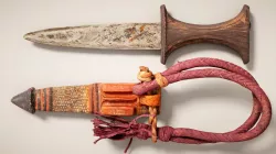 Colorfull Dagger Knife with Rope Low-poly  3D model