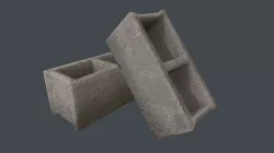 Concrete Block PBR Game Ready Low-poly  3D model
