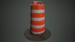 Construction Pylon Low-poly  3D model
