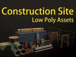 Construction Site Environment Assets - Low Poly Low-poly  3D model
