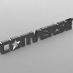 converse logo 3D model