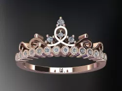 Crown 2 Diamond Ring Light Design  3D print model