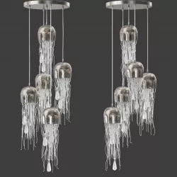 Currey and Company Medusa Multi Pendant 3D model