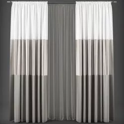 Curtain 3D model 264 Low-poly  3D model
