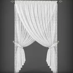 Curtain 3D model 265 Low-poly  3D model