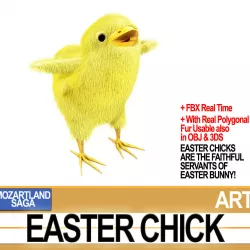 Easter Chick 3D model